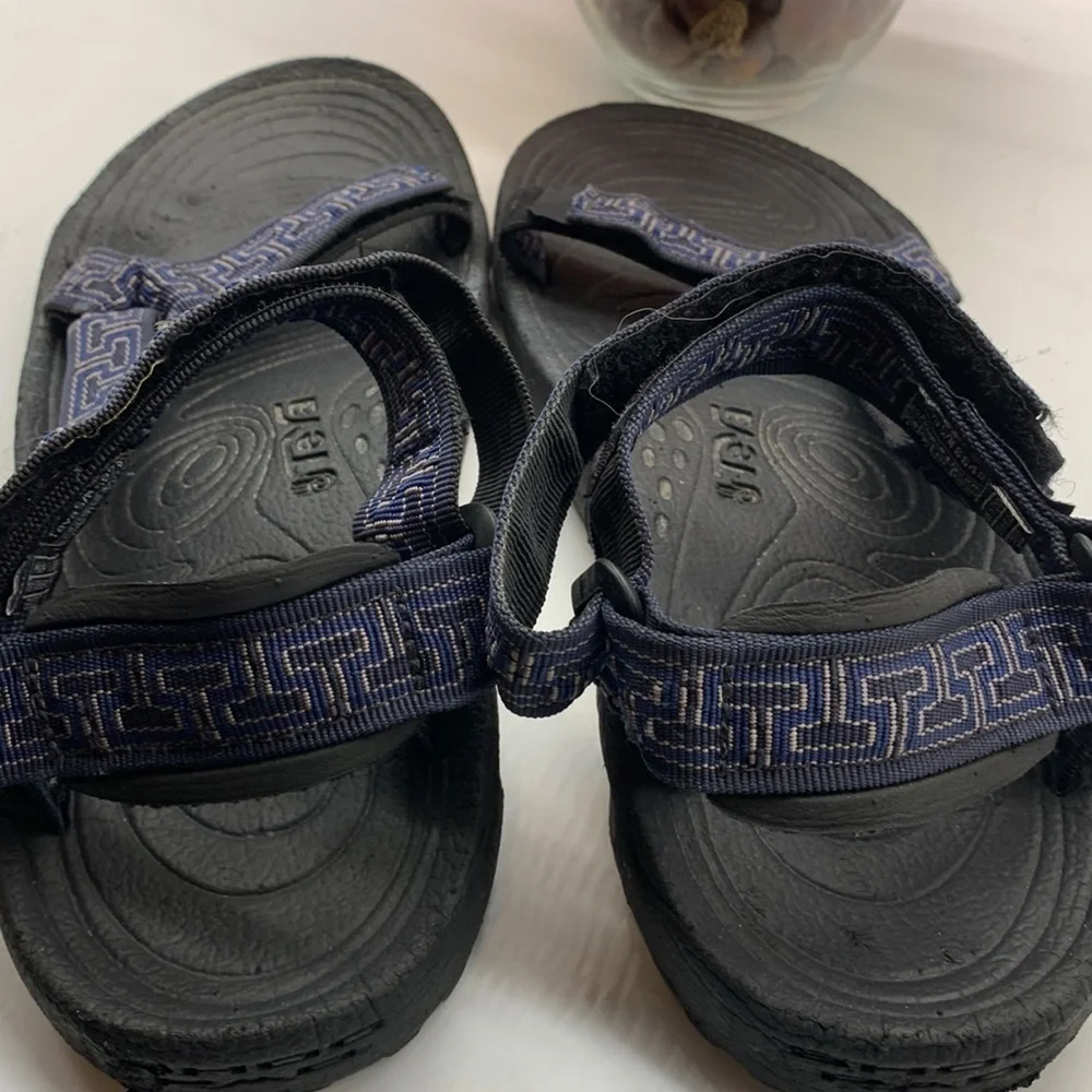 Teva Hurricane Black Blue Sport Hiking Sandal 6640 - Sz 12. MS1346C